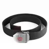 SupsIndy Man Canvas Belt 3d советская слава KGB металлические джинсы для мужчин для мужчин CCCP армия военные тактические ремни Мужской ремешок Black273q