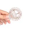 Fashion Nieuwe riem Rhinestone Round Buckle Diamond Lederen zwart -witte riem damesjurk met riem7146878