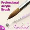 Large size Pink Marble Acrylic Powder Nail Brushe Dust Gel Nail Brush Sable Pen For Painting 3D NO14 16 18 20 22 245963159