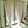 Tassel bead window curtain professional finished products raw color cotton and linen screen taste natural day casual simple spring