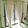 Tassel bead window curtain professional finished products raw color cotton and linen screen taste natural day casual simple spring