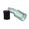 Draagbare 3ML-rol op fles Achthoekige glas Essentiële olie-injectieflacons met stalen rolbal parfumcontainer WB2465