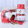 Förvaringslådor juljärn godislåda jul jultomten snögubbe tryckt förseglad burk daruma docka presentförpackningslådor dekorationer lsk944