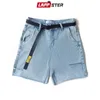 Lappster Summer Men Belt Hole Jeans Shorts 2020 Mens Streetwear 힙합 Denim 반바지 캐주얼 패션 Harajuku Joggers Ins MX24793179