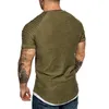 Herren-T-Shirts 2021 Sommer Streetwear Herren Kleidung M-3xl Casual Short Sleeve T-Shirt Männer Slim Fit Solid Shirts Tops Tee Homme