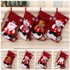 Christmas Large Stockings Snowman Santa Claus Candy Gift Bags Holders Xmas Socks Hanging Ornaments Christmas Decorations RRA3526