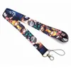 Mixed Anime Demon Slayer Kimetsu No Yaiba Neck Strap Lanyard Mobile Phone Key Chain ID Badge Key Chains Kamado Tanjirou