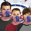 magazzino degli Stati Uniti bandiera americana stampata mascherina protettiva Adulti Bambini Sport equitazione maschera maschere tovagliolo magico pettorale con 1 filtro per FY7142 gratis