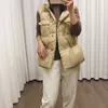 Parka de plumón de pato blanco para mujer, chaleco cálido sin mangas para otoño e invierno, abrigo acolchado de plumón corto para mujer, chaleco, chaqueta informal para mujer, chaleco