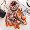 Brand Designer Silk Scarf High Quality Foulard Bandana Long Lrage Shawls Wrpas Winter Neck Scarves Pashmina Lady Hijab 2020 New XD8394589