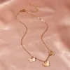 Новые бабочки Заявление ожерелье для женщин Моды Золото Серебро животного бабочки кулон Choker цепи девушка подарка ювелирных изделий