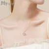 Halsband kvinnlig kedja mode rosa flicka söt söt enkel klavikel elegant temperament för att ge flickvän gåvor1027383