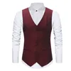 Kamizelki męskie Mężczyźni Kodeks Europejski Spring / Autumn Casual Printing i Solid Color Waistcoat Inside Outside Wear Vest1