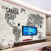 Milofi personnalisé 3D grand papier peint mural carte numérique pierre mur TV fond mur peinture décorative