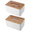 Pudełka na tkanki serwetki drewniane pudełko uchwyt pokrywa papier toaletowy organizator samochodowy domowa kuchnia stałego drewna serwetka
