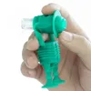 3"skull hand water pipe Silicone Pipes portable mini festival gift tobacco unbreakable with glass tube