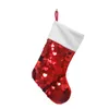 Julgran Pendant Ornaments Sequin Stocking Decorations Presenter Bag 4Colors HH9-3276