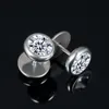 Stud FATE LOVE Earing Voor Mannen Zilver Kleur Roestvrij Staal Jongen Mannelijke Oorbellen Bedels Mode-sieraden Wit Zwart49770576380264