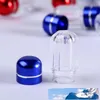 2ML Mini Clear Plasitc Bottle With Metal Cap Small 1Pcs Box Case Tube Container