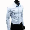 Męskie sukienki Koszulki Men Business Shirt plus pojedynczy piersi mężczyzna formalny bluzka biała bluzka Zrzuć Topy kołnierzyki Busunt Long Rleeve B6425772