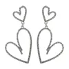 orecchini in stile multistrato orecchini con strass a forma di amore scavati con diamanti orecchini dolci e belli per ragazze femminili