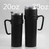 Poignée de boisson noire pour gobelets de 20 oz 30 oz Support en plastique portable pour tous les gobelets maigres de 20 oz 30 oz