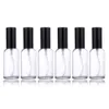 Wholesale Lot Clear Glass Spray Bottles 10ml 15ml 20ml 30ml 50ml 100ml Portable Refillable Bottles with Perfume Atomizer Black Cap