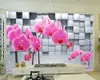 3d 꽃 벽지 현대 phalaenopsis 꽃 반사 거실 tv 배경 벽 벽화 HD 장식 아름다운 벽지