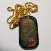 50шт / много Наденьте всеоружие Бога Dog Tag ожерелье