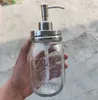 Mão Liquid Sabonete Dispensador De Aço Inoxidável Mason Jar Soap Loção de Substituição de Substituição Lotion Dispenser LID Banheiro Cozinha No Jars Lla367-P