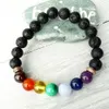 MG0832 nieuwe ontwerp 7 chakra mala armband vrouwen natuurlijke lava stenen armband energie yoga armband beste cadeau voor haar