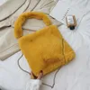 Nieuwe-emmer tassen faux bont pluche cony haar draagtassen vrouwelijke top Koreaanse dames crossbody tas