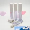 4ml DIY Square Clear Travel Portable Lip Gloss Tubes Tom Makeup Flytande läppstift Batom Lip Balm Förpackning Containrar 20st