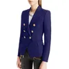 2020 Early Spring Double-breasted Fashion Houndstooth Blazer Women Ladies Blazers Jackets Chaqueta Oficina Mujer Blazer Feminino