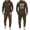 Men's Hoodie 2020 Spring and Autumn Men's Casual Hoodie Sweatshirt Men's High Street Hoodie Sweatshirt Top Pants 2-piece Set