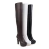 Sale Brand New Winter Sexy Brown Women Thigh High Platform Boots Black Fashion Lady Party Dance Shoes EH299 Plus Big Size 10 431