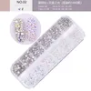 2 färger 12 rutnät 1440 st AB Crystal Flat Back Rhinestone Diamond Gem 3D Glitter Nail Art Decoration for Nails Accessories2833773