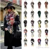 أزياء المرأة منقوشة مثلث شبكة شرابة منقوشة وشاح منقوشة الشتاء وشاح بطانية W011