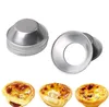 Egg Tart Mold Baking Moulds Homemade Pie Quiche Baking Pan Cookies Pudding Mould Aluminum Alloy Reusable DIY Mold Tools IIA556