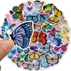 50 pcs lote todos os tipos de adesivos borboleta borboleta borboleta autocolante impermeável bagagem caderno adesivos de parede decoração home m069