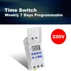 Counters SINOTIMER 24V AC/DC Weekly 7 Days Programmable Digital Time Switch Relay Timer Control Din Rail Mount For Electric Appliance