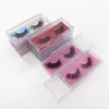 3D Mink Eyelashes Natural Length Cruelty Free Full Strip Lashes with Free Holographic Rectangle Packaging Box