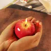 شكل S / M / L التفاح الأحمر شمعة مع صندوق الفاكهة الشموع المعطرة مصباح هدية عيد ميلاد الحزب زفاف عيد الميلاد الديكور المنزلي بالجملة BH2693 DBC