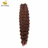 Derin dalga kahverengi renk # 8 remyhair manikür hizalı döngü mikro halka saç uzantıları 8-30 inç 1G / Strand 100strands