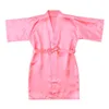 Infant Children Girls Summer Robes Toddler Baby Kids Girls Solid Silk satin kimono robe girls Bathrobe Sleepwear home