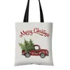 Christmas Canvas Handbag Ladies 40*45cm Canvas Shopping Bag Halloween Christmas Design Merry Christmas Women Canvas Totebag