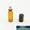 Metal Ball ile ESAS YAĞ Aromaterapi Siyah Vida Cap 5ml 1 / 6oz MİNİ ROLL ON Fragrance PARFÜM Cam Şişe Kalın Amber ŞİŞE