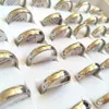 50pcs Silver Polish Comfort-fit 4mm Band Classic Stainless Steel Wedding Rings for Men and Women Wholesale Jewelry Lots