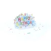 10ピース手作り桐生折り折り紙幸せな誕生日3Dグリーティングカード招待状の結婚式の誕生日パーティーギフト