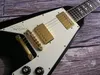 Chitarra elettrica personalizzata Jimihendrix Hall of Fame Black Flying v Electric Guitar7023746